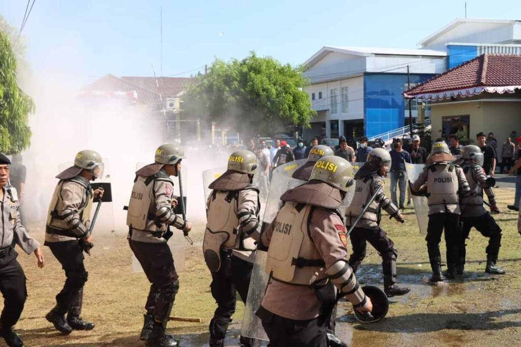 Simulasi Pengamanan Pilkada, Water Canon&nbsp;Diterjunkan